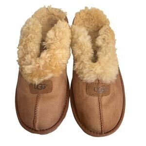 UGG Women’s Size 8 Chestnut Suede Shearling Slipper Clogs